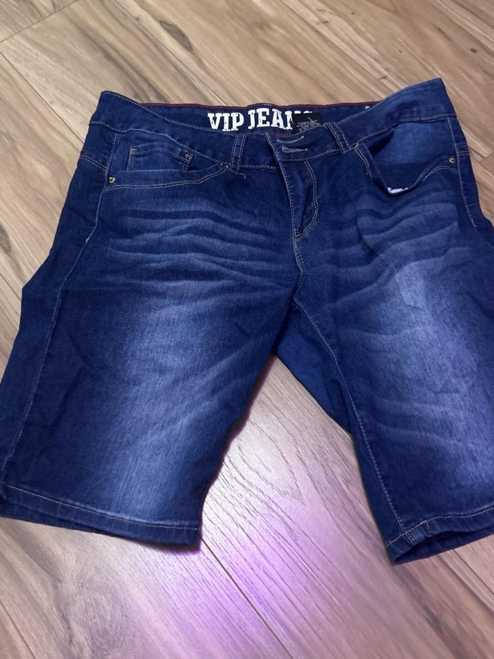 VIP Men's Dark Blue Relaxed Denim Shorts